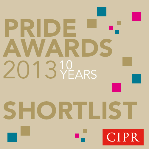 Engage Comms shortlisted in the CIPR Yorkshire & Lincolnshire PRide Awards 2013!!!