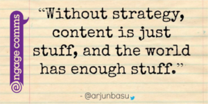 Without strategy content is just stuff